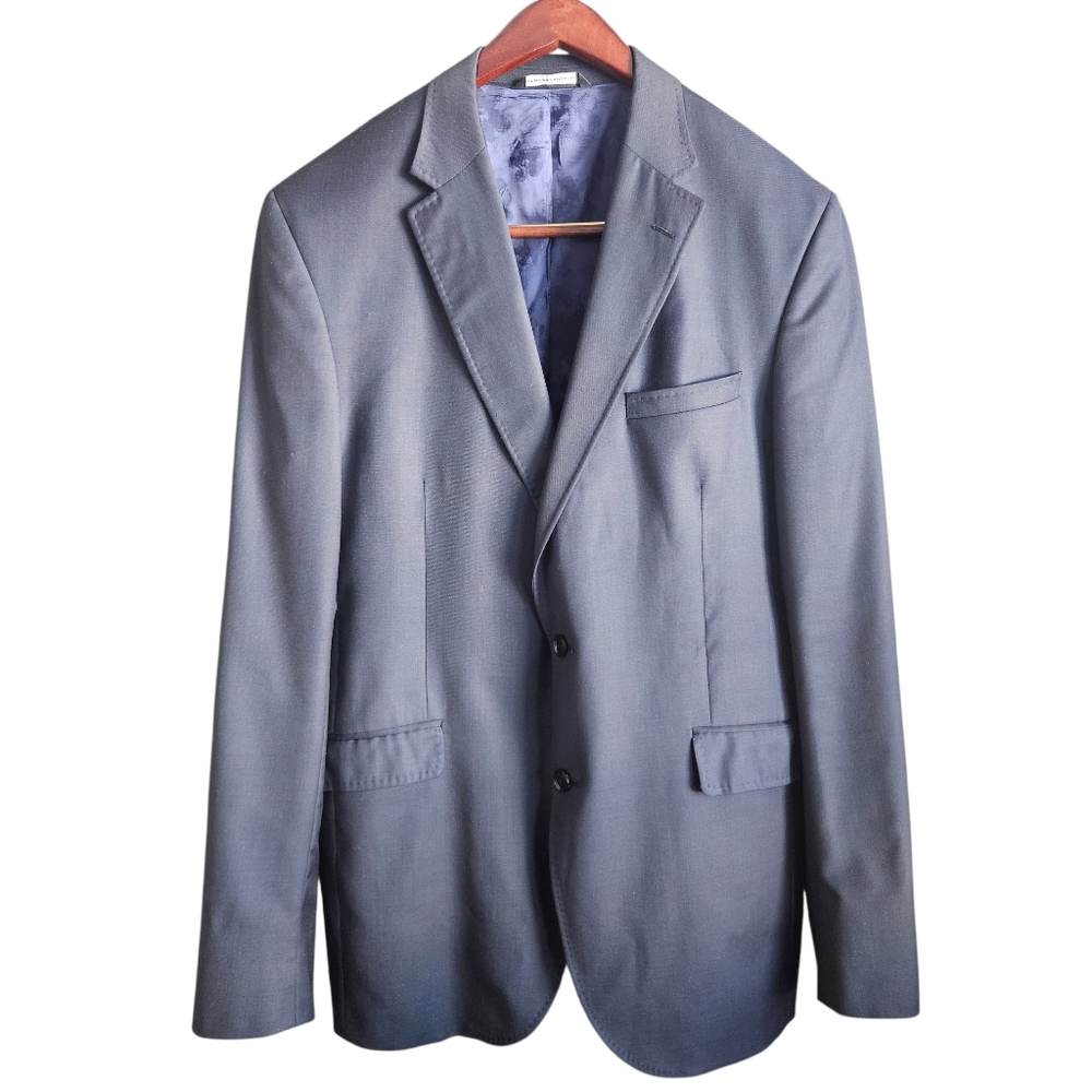 Ted Baker London‎ Mens 2 Button Blue 100% Wool 46L Blazer Sport Coat